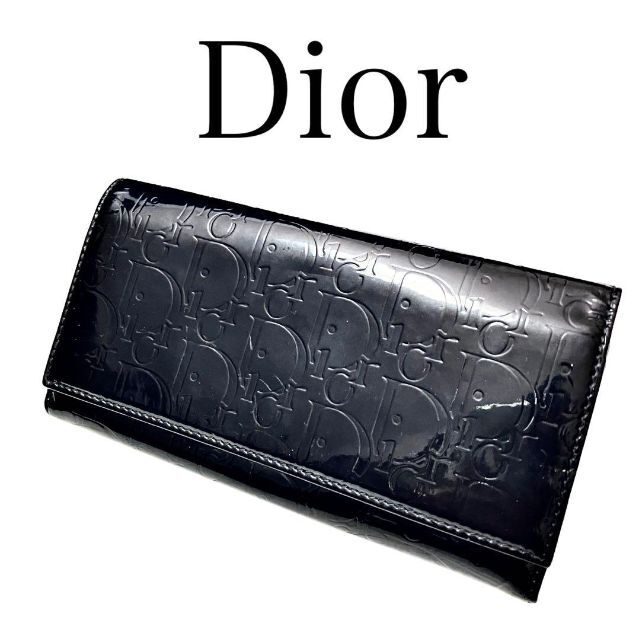 ✨ほぼ未使用✨Christian Dior 長財布　トロッター柄　ブラック