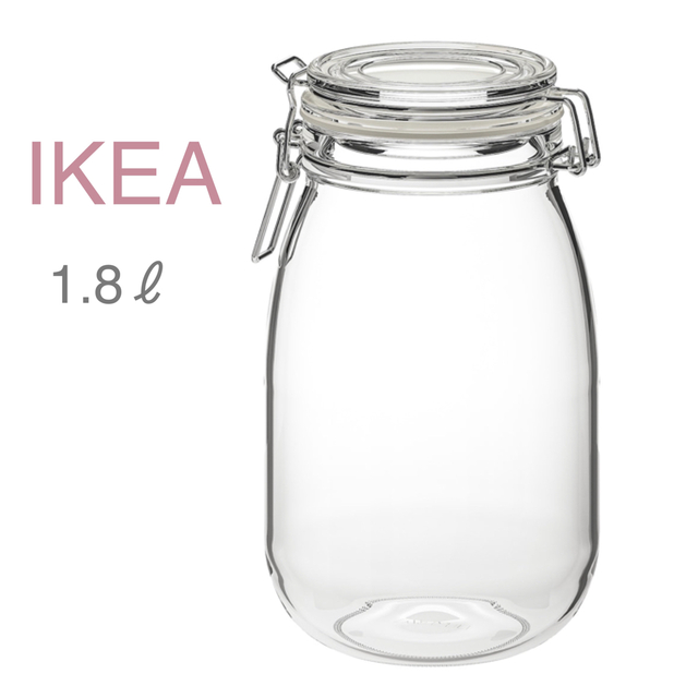 IKEA - 【新品】 IKEA イケア ガラス 保存容器 瓶 1.8L IKEA - 【新品】 IKEA イケア ガラス 保存容器 瓶 1.8L