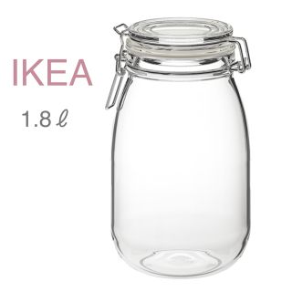 イケア(IKEA)の【新品】 IKEA イケア ガラス 保存容器 瓶 1.8L （コルケン）(容器)