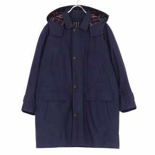 バーバリーブラックレーベル(BURBERRY BLACK LABEL)の美品 Vintage バーバリー Burberrys コート ステンカラーコート バルマカーンコート フーディー ダウンライナー付き アウター メンズ M ネイビー(ステンカラーコート)