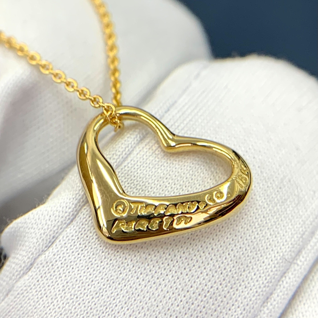 K18ティファニー ネックレス オープンハート TIFFANYエルサペレッティ