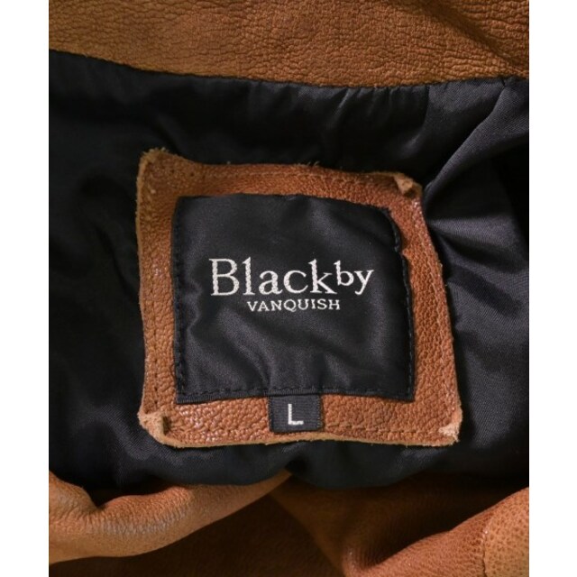 Black by VANQUISH(ブラックバイヴァンキッシュ)のBlack by VANQUISH ライダース L 茶 【古着】【中古】 メンズのジャケット/アウター(ライダースジャケット)の商品写真