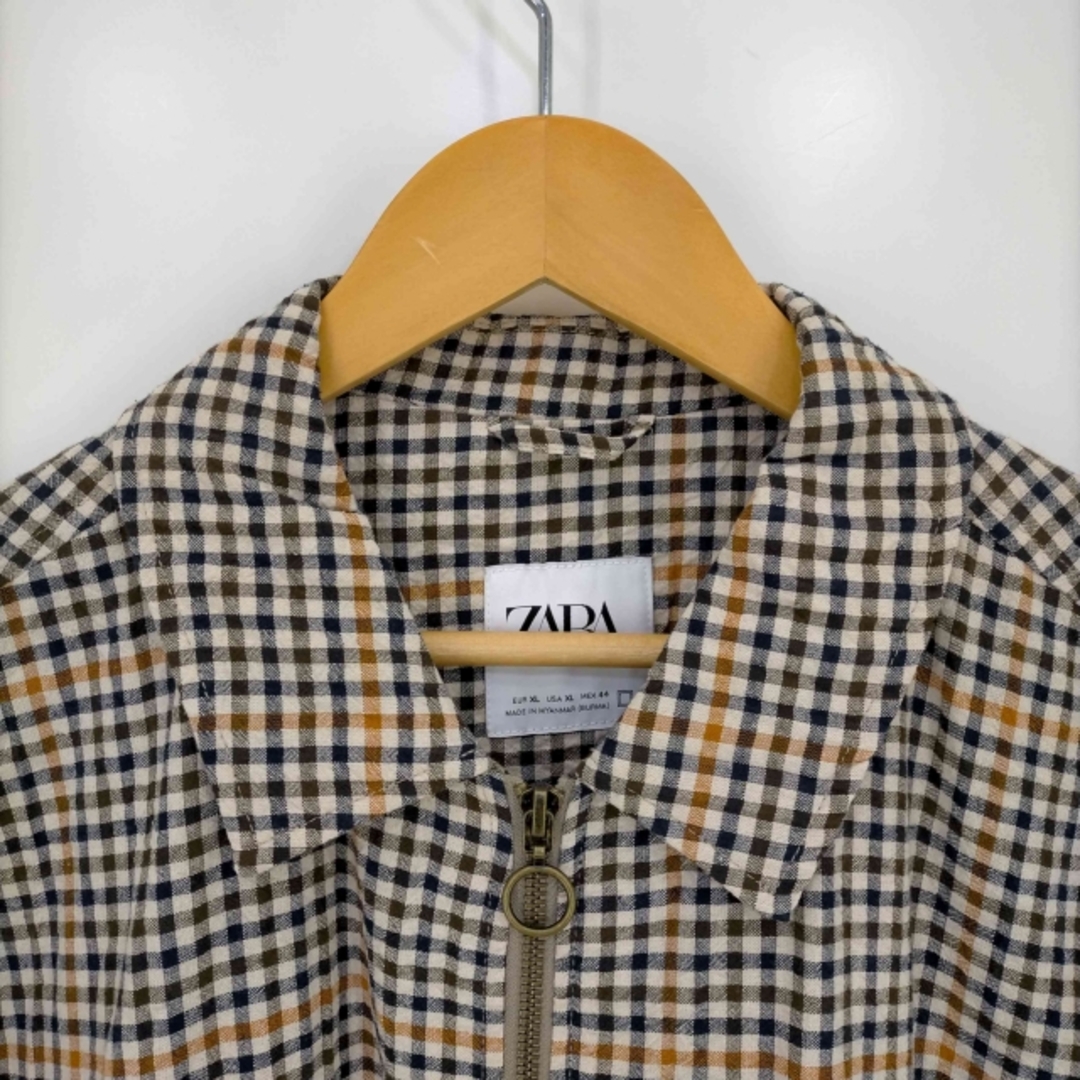 ZARA メンズ　チェック柄　ジャケット　アウター