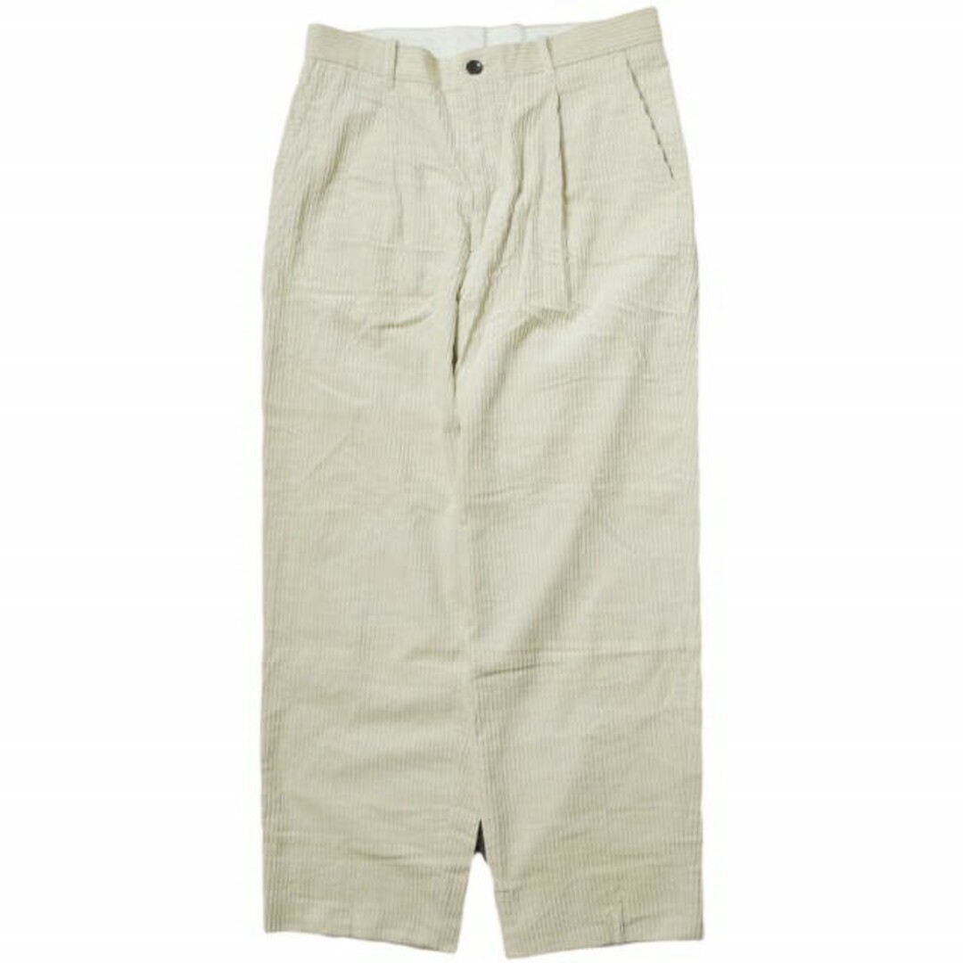 Steven Alan スティーブンアラン 5WALE CORD SUPER BAGGY TAPERED PANTS コーデュロイスーパーバギーテーパードパンツ 8114-188-0285 L OFF WHITE ワイド 1タック ジップフライ ボトムス【新古品】【Steven Alan】