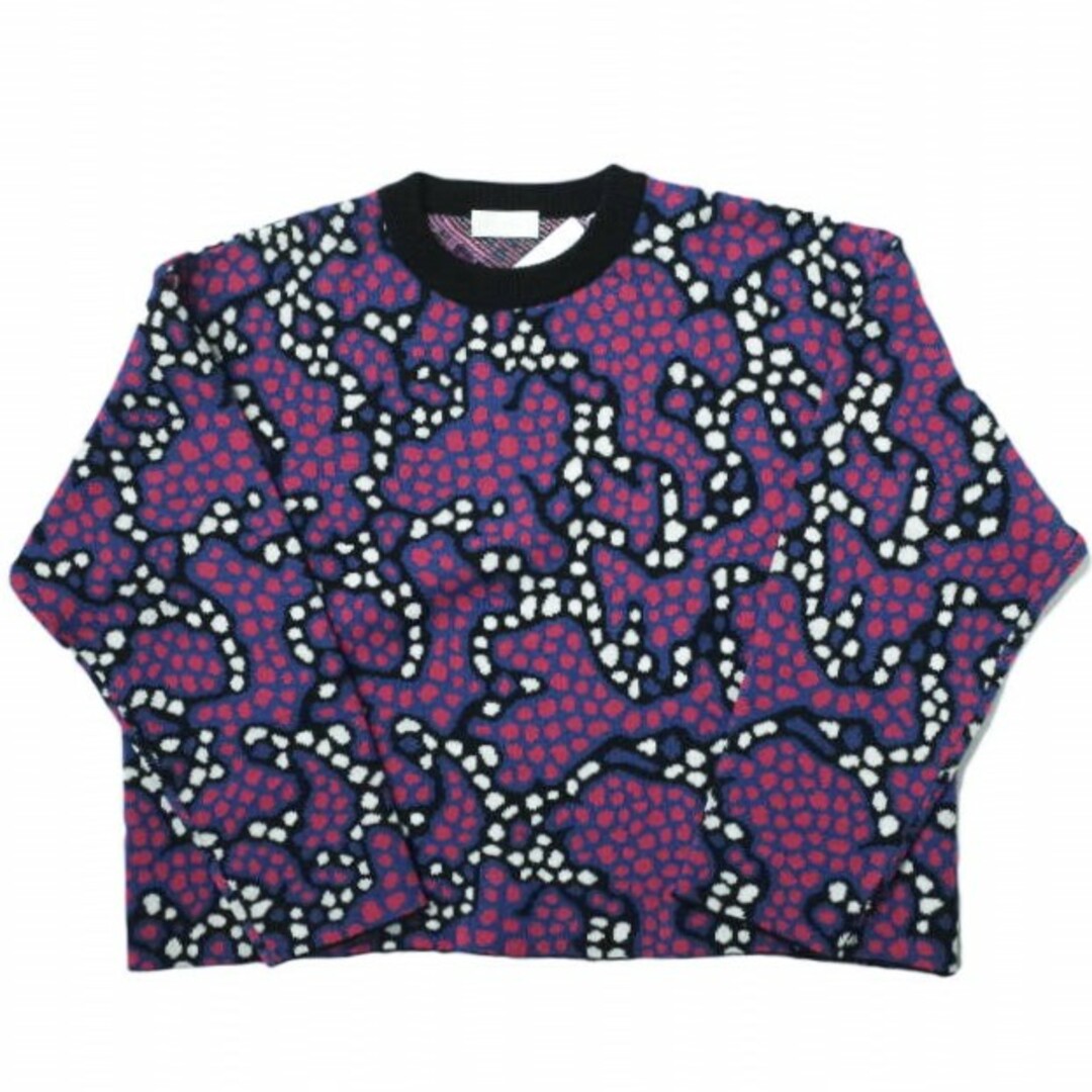 NEON SIGN ネオンサイン 日本製 Allosaurus Sweater アロザウルス ジャガードニット No.1196 46 BLUE セーター クルーネック プルオーバー トップス【新古品】【NEON SIGN】