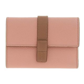 クロエ(Chloe)の【本物保証】 超美品 ロエベ LOEWE バーティカルウォレット スモール 三つ折り財布 レザー ピンク(財布)