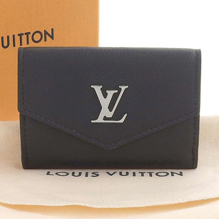 ルイヴィトン(LOUIS VUITTON)の【本物保証】 箱・布袋付 新品同様 ルイヴィトン LOUIS VUITTON ポルトフォイユ ロックミニ 財布 トリヨンレザー 黒 ノワール M63921(財布)
