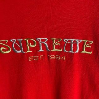 Supreme - 【美品 人気Lサイズ】シュプリーム☆ビッグ刺繍ロゴ入りT