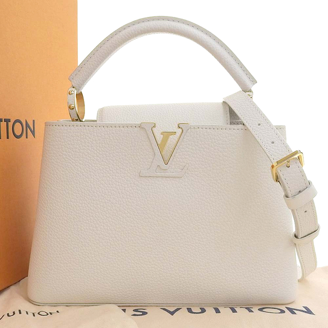 【本物保証】 箱・布袋付 新品同様 ルイヴィトン LOUIS VUITTON カプシーヌ BB 2WAYバッグ トリヨンレザー ブロン M54294 希少 レア | フリマアプリ ラクマ