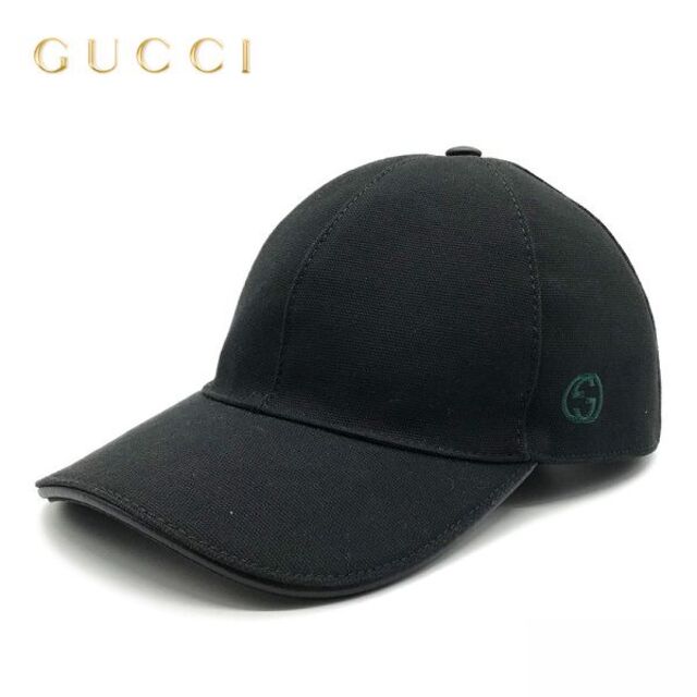 Gucci - 3 GUCCI キャンバス ベースボールキャップ 男女兼用 size M の