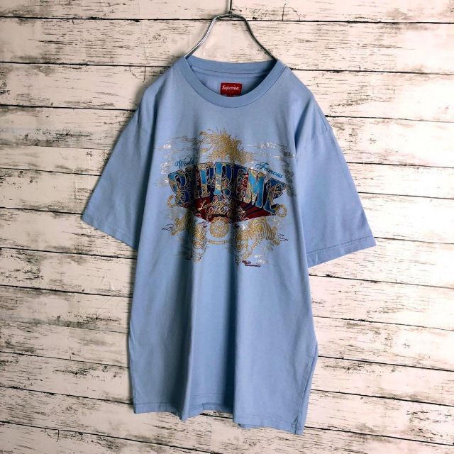7660 【入手困難】シュプリーム☆ビッグロゴ定番カラー人気デザインtシャツ美品
