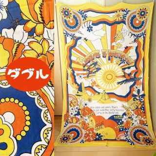 チャイハネ(チャイハネ)の【SALE】ボヘミアン蝶花マルチカバーW●イエロー(シーツ/カバー)