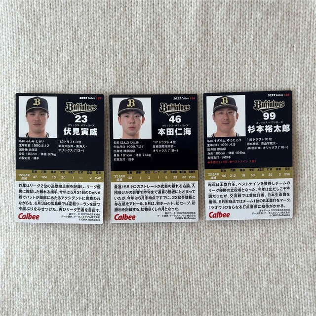 オリックス・バファローズ(オリックスバファローズ)のプロチ オリックス 3枚セット スポーツ/アウトドアの野球(記念品/関連グッズ)の商品写真