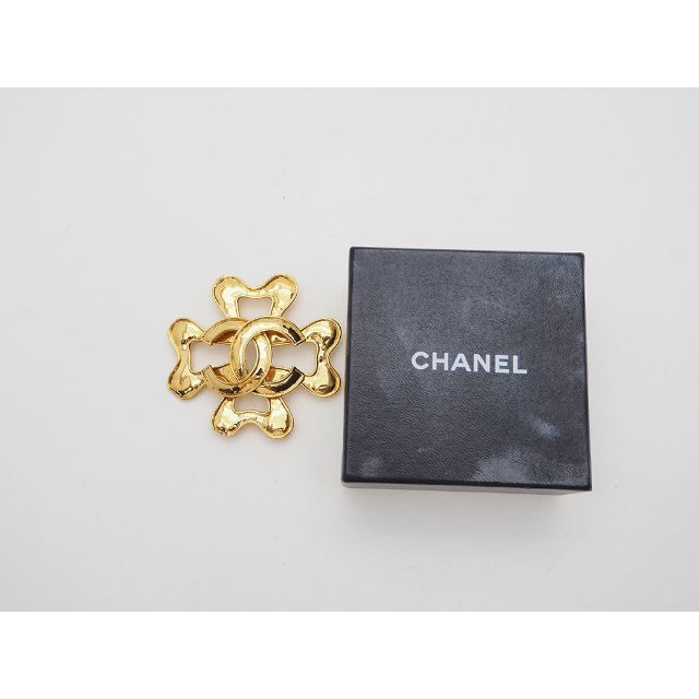 シャネル CHANEL ヴィンテージ クローバー ココ ブローチ デカココ