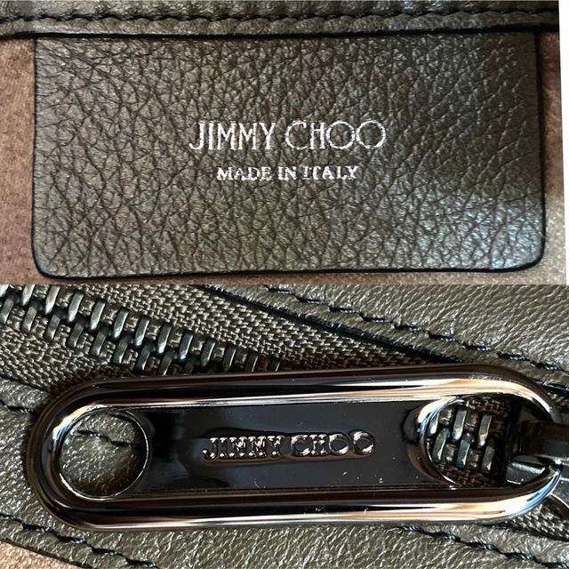 【美品】JIMMY CHOO RION ダークブラウン セミショルダーバッグ