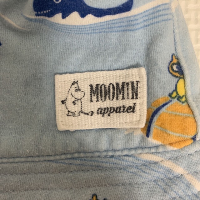 MOOMIN(ムーミン)のムーミン　ベビー　リバーシブル　ボーダー　帽子　紐付き キッズ/ベビー/マタニティのこども用ファッション小物(帽子)の商品写真