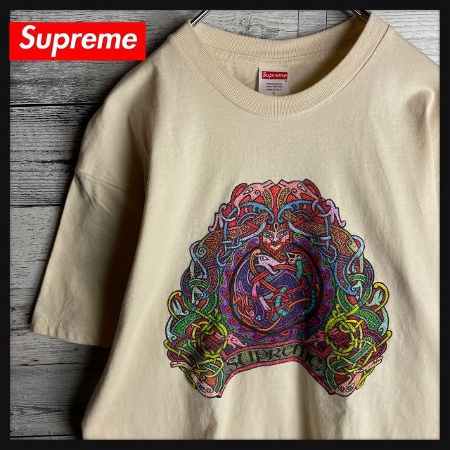 希少デザイン】シュプリーム☆センタービッグロゴ入りTシャツ 即完売