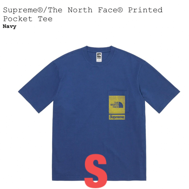 Supreme North Face Printed Pocket Tee  S