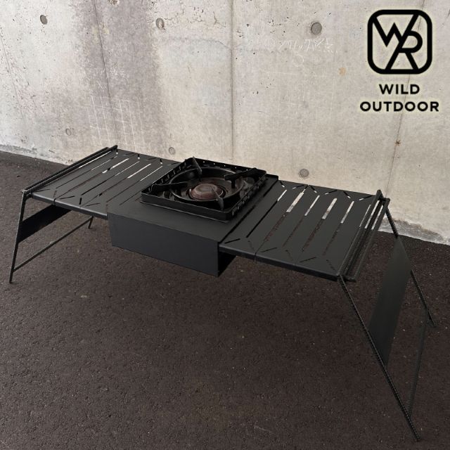 ★WILD OUTDOOR★タフまるアイアンテーブルver.アイアンマン★