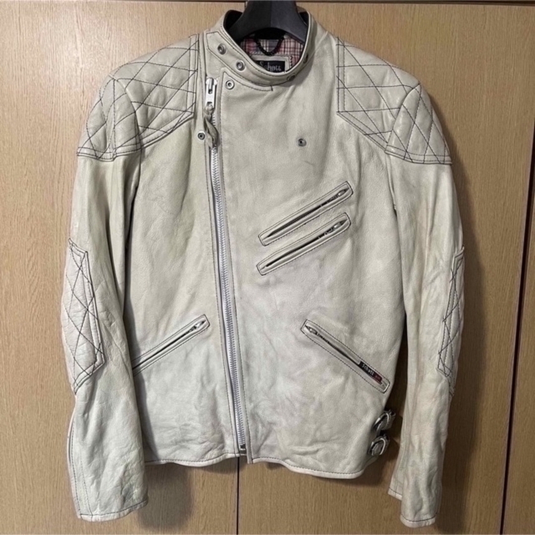 華麗 Schott ショット キルテッドパッドライダース 本革 本皮 パデッド