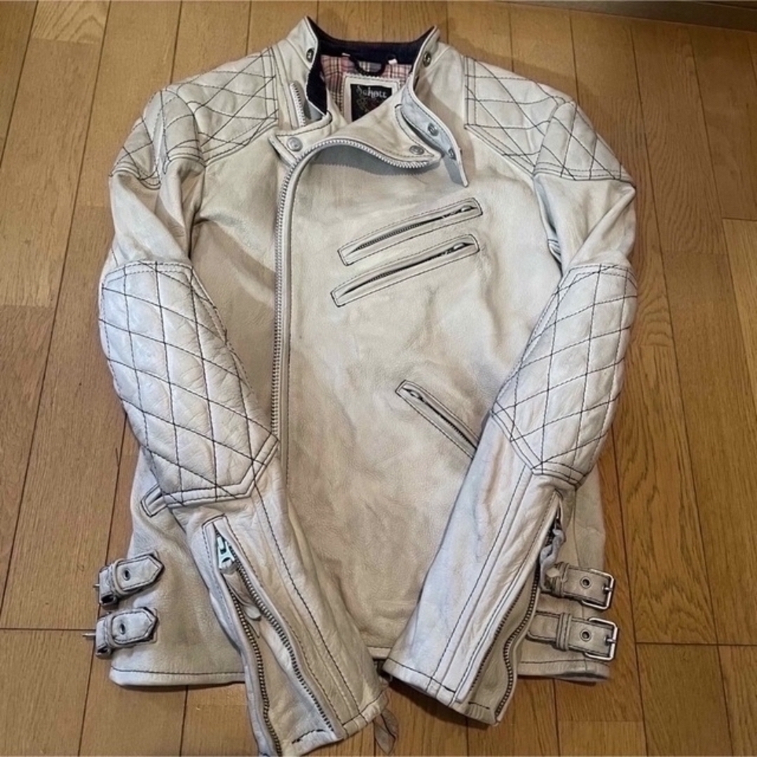 schott - Schott ショット キルテッドパッドライダース 本革 本皮