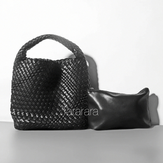 ●Supple braided bag BLACK●(トートバッグ)
