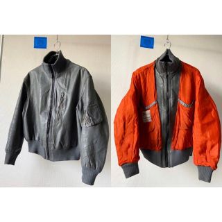 マルタンマルジェラ(Maison Martin Margiela)の"リバーシブルリメイク" vintage ドイツ軍 レザー フライトジャケット(ミリタリージャケット)