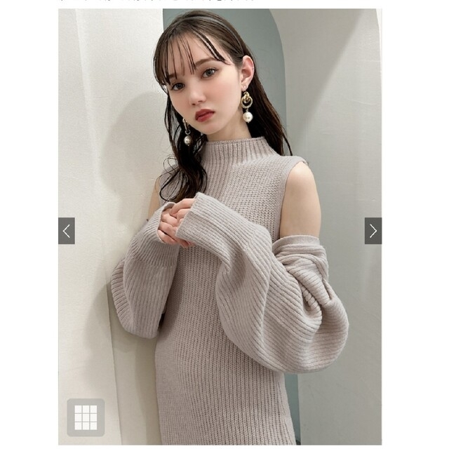 GRL(グレイル)のGRLグレイル⭐新品⭐ボレロ×ノースリーブワンピースニットセットアップ　Mサイズ レディースのワンピース(ロングワンピース/マキシワンピース)の商品写真