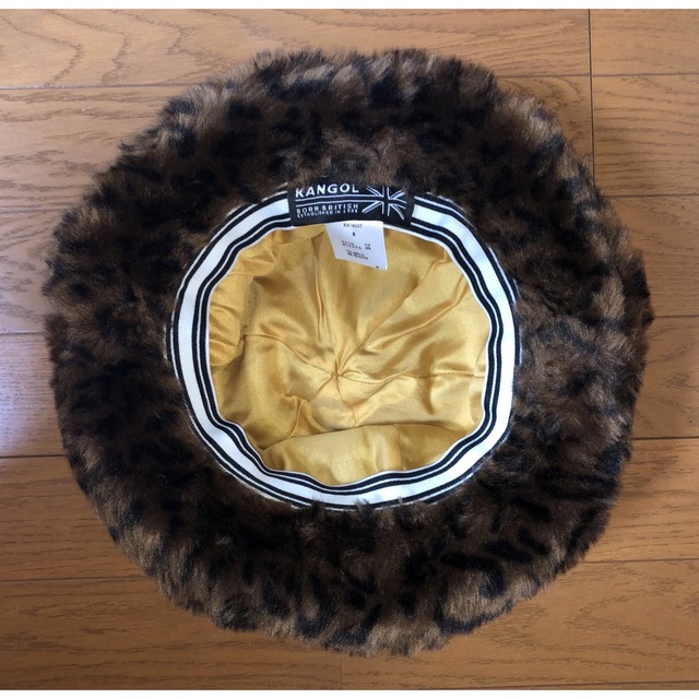 KANGOL(カンゴール)のM 美品 KANGOL Faux Fur Casual バケットハット ヒョウ柄 レディースの帽子(ハット)の商品写真