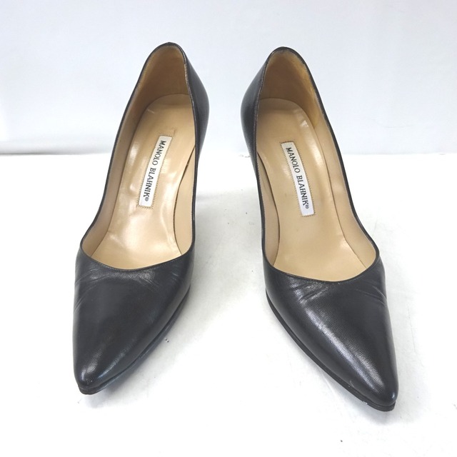 マノロブラニク 靴 パンプス/ヒール レザー ブラック #36 1/2 レディース MANOLO BLAHNIK Ft582464