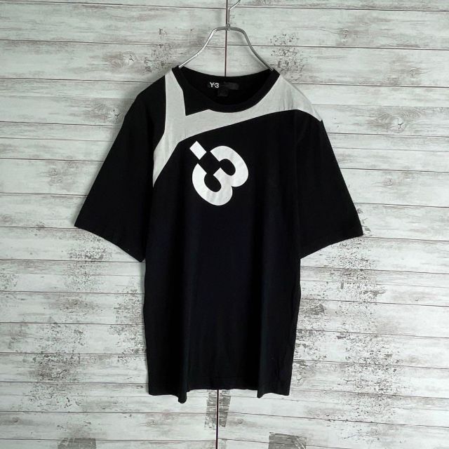 7304【希少デザイン】Y-3☆ビッグロゴ定番カラーtシャツ入手困難　人気　美品