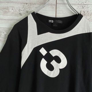 7304【希少デザイン】Y-3☆ビッグロゴ定番カラーtシャツ入手困難　人気　美品