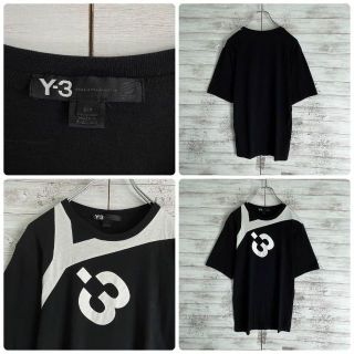 7304【希少デザイン】Y-3☆ビッグロゴ定番カラーtシャツ入手困難　人気　美品