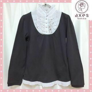 アクシーズファム(axes femme)のブラウス 重ね着風 カットソー★アクシーズファム(カットソー(長袖/七分))