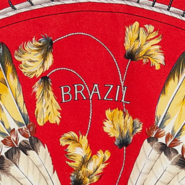 美品 エルメス カレ90 BRAZIL ブラジル スカーフ シルク レディース