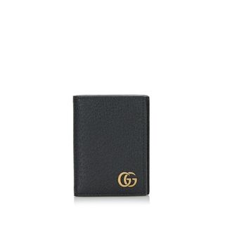 グッチ(Gucci)の美品 グッチ GGマーモント ダブルGG カードケース 名刺入れ 428737 レザー レディース GUCCI 【1-0092398】(パスケース/IDカードホルダー)