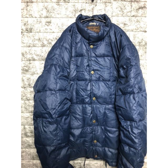 EDDIE BAUER / エディーバウアー | 1980s | 80s VINTAGE 黒タグ フード付き グース ダウン ジャケット | M | ベージュ | メンズ