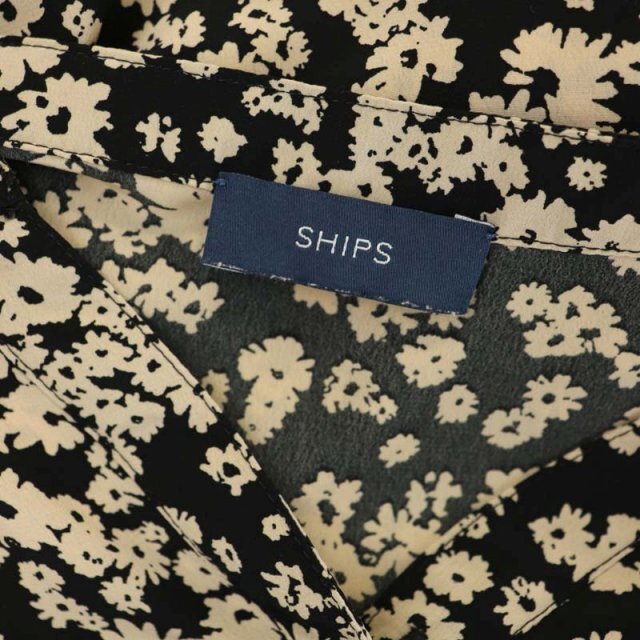 SHIPS(シップス)のシップス ウエストシャーリングプリントワンピース ロング 長袖 花柄 レディースのワンピース(ロングワンピース/マキシワンピース)の商品写真