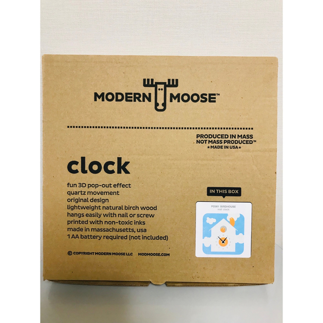 【SALE】modernmooseモダンムース　壁掛け時計 インテリア/住まい/日用品のインテリア小物(掛時計/柱時計)の商品写真