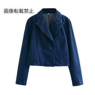 🎓3月新作🏫10776◇デニム ダブル ジャケット(Gジャン/デニムジャケット)