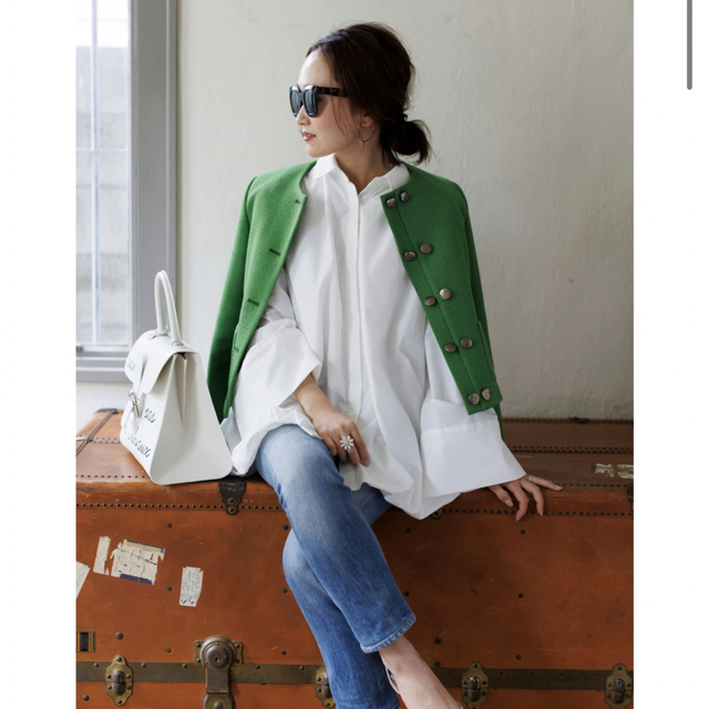 bluelea ブルレア Double Button Tweed Jacketの通販 by ricochann|ラクマ