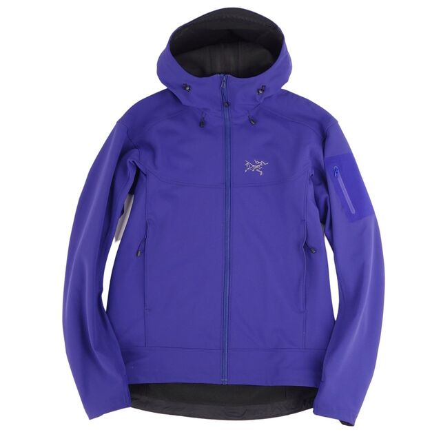 ポリエステル100％美品 アークテリクス ARCTERYX ジャケット EPSILON LT HOODY イプシロン ソフトシェル マウンテンパーカー フーディー ジップアップ アウター メンズ M ブルー