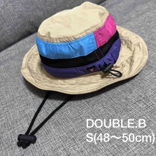 ダブルビー(DOUBLE.B)のミキハウスDOUBLE.B 日除け付きサファリハットSサイズ ベージュ(帽子)