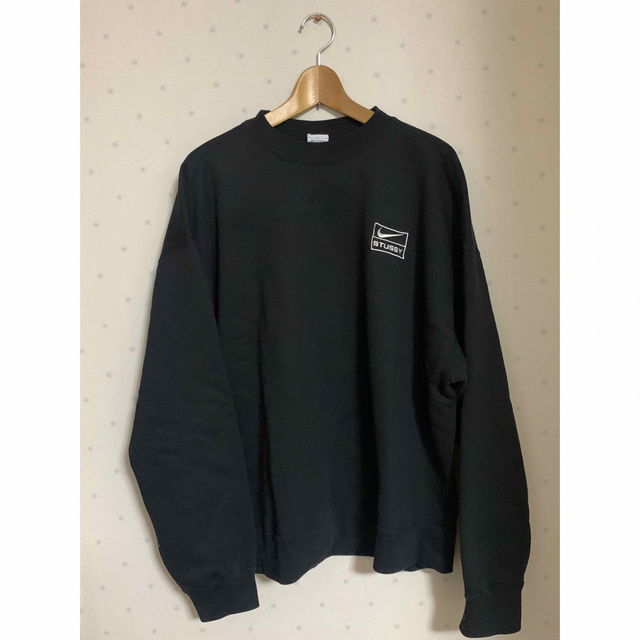 新品！NIKE Stussy Crewneck Sweat Black