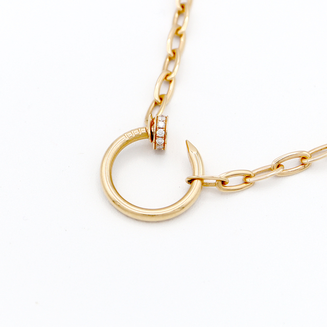 Cartier カルティエ ジュスト アンクル ダイヤ ネックレス K18YG イエローゴールド 純正ダイヤモンド メンズ レディース ユニセックス【ジュエリー】【中古】 Cartier カルティエ ジュスト アンクル ダイヤ ネックレス K18YG イエローゴールド 純正ダイヤモンド メンズ レディース ユニセックス【ジュエリー】【中古】