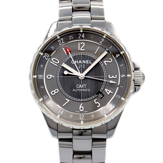 CHANEL シャネル J12 GMT 41mm H3099 100m防水 チタン セラミック グレー 文字盤 自動巻き メンズ【6ヶ月保証】【腕時計】未使用展示品