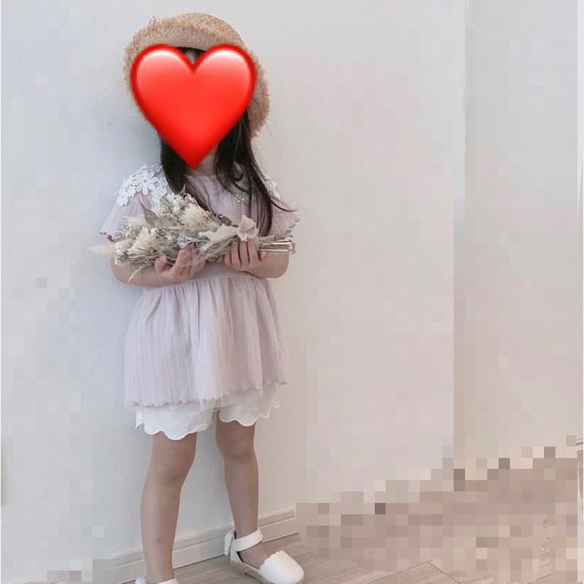 petit main(プティマイン)のプティマイン♡チュール　お花トップス キッズ/ベビー/マタニティのキッズ服女の子用(90cm~)(Tシャツ/カットソー)の商品写真