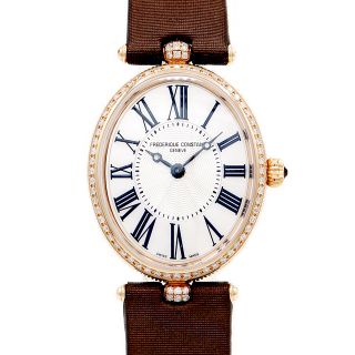 フレデリックコンスタント(FREDERIQUE CONSTANT)のほぼ新品 電池交換済 FREDERIQUE CONSTANT フレデリックコンスタント アールデコ FC-200X2V/VD9 FC-200MPW2VD9 純正ダイヤモンド ダイヤベゼル ラグダイヤ 金無垢 シルバー ホワイト シェル K18PG ピンクゴールド レディース クォーツ【6ヶ月保証】【腕時計】【中古】(腕時計)