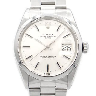 ロレックス(ROLEX)のROLEX ロレックス オイスターパーペチュアル デイト 1500 シルバー SS ステンレス メンズ レディース ユニセックス 自動巻き 【腕時計】【中古】【自社保証6ヶ月】(腕時計(アナログ))