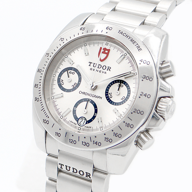 TUDOR チュードル チューダー スポーツ クロノグラフ 20300 デイト シルバー SS ステンレス 自動巻き 【6ヶ月保証】【腕時計】